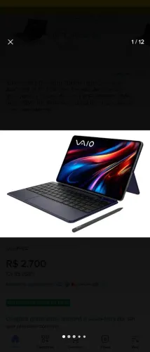 Tablet Sony Vaio TL 12 256gb usado, na garantia de fabrica 4meses.