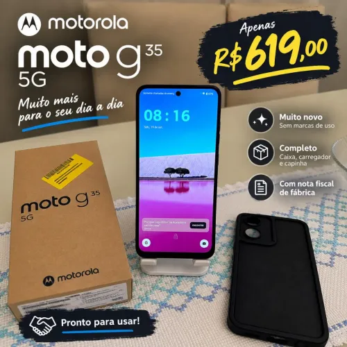 Motorola Moto G35 5G 128GB - Muito Novo + Caixa + NF + Acessórios