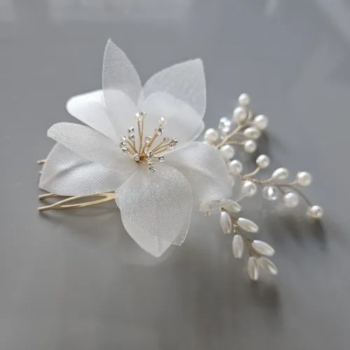 Grinalda noiva - 7cm - cor off white