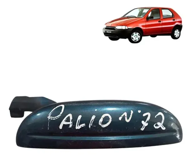 Macaneta Externa Porta Lado Direito Fiat Palio 1996 34 Preto Dianteira
