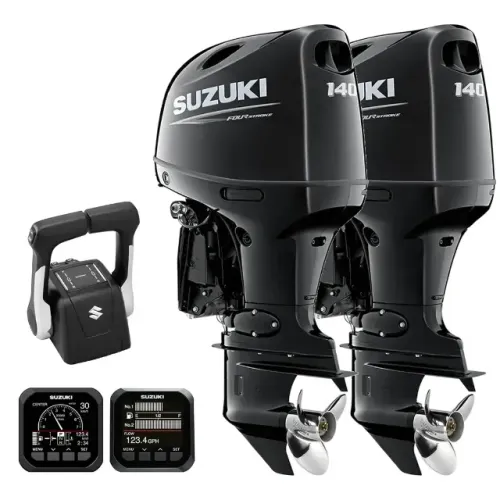 Parelha Suzuki 140HP BTX/BZX EFI 4T + Acessórios - Motores de Popa Novo  