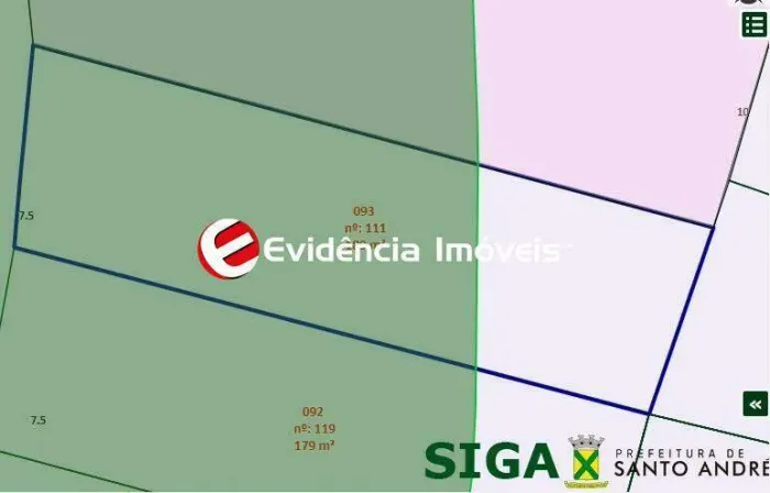 Terreno à Venda em Santo André (Jardim Bom Pastor) 189m²