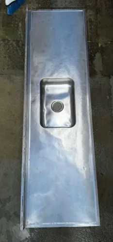 Bancada Inox 2m com Cuba Inox - Estrutura Reforçada em Cimento