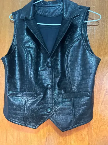 Colete courino preto P