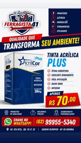 TINTA ACRIL PLUS - R$ 70,00