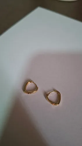Brinco Argola de Coração 8mm Banhado a Ouro 18K - Feminino