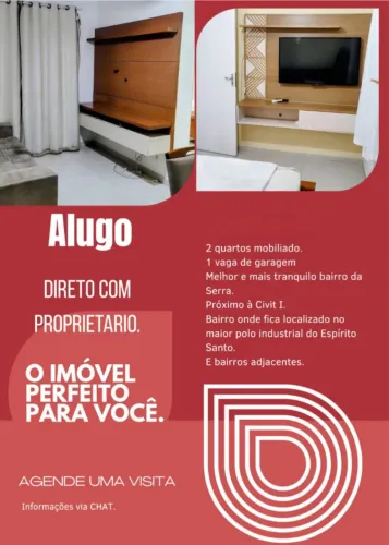 Alugo  Apartamento Mobiliado em Morada de Laranjeiras.