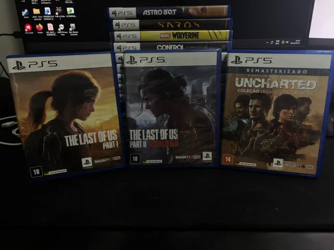 Coleção Naughty Dog - The Last of Us part I e II + Uncharted a thief legacy