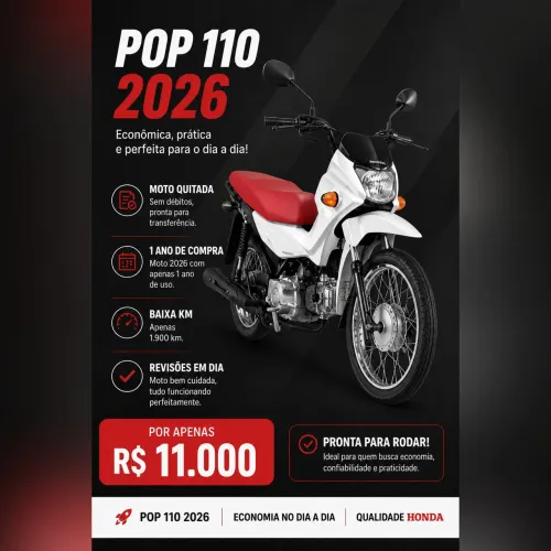 VENDO POP110 1 ANO DE USO
