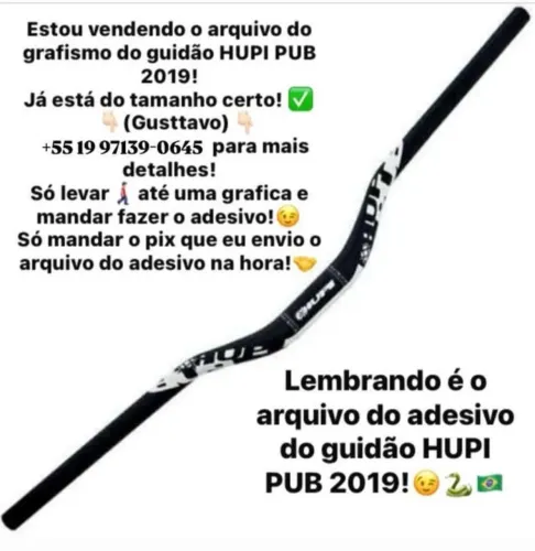 Arquivo do adesivo do guidão HUPI PUB 2019