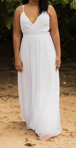 Vestido longo branco