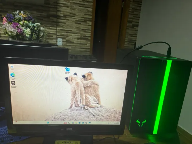 PC Gamer I7 7700 GTX 1650 4GB com monitor
