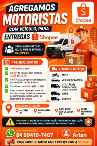 Vaga pra entregado ecommerce