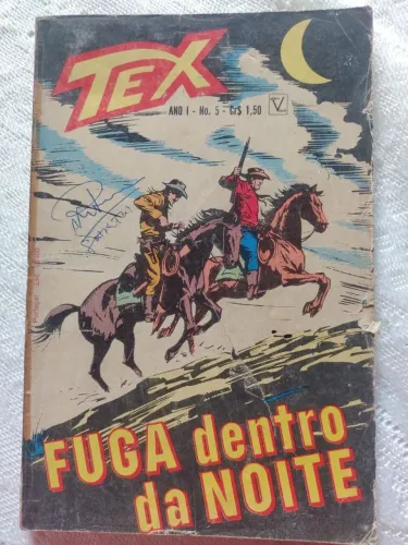 REVISTA TEX FUGA DENTRO DA NOITE, REVISTA ANTIGA COM MARCAS DO TEMPO E DE USO EM BOAS COND