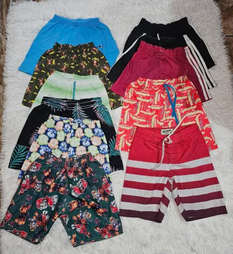 Kit 12 Shortinhos Infantil Menino Tam 4 Anos