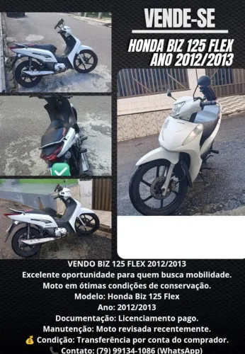 Biz 125 Flex ano 2013