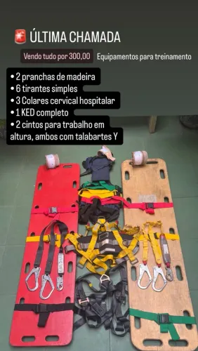 Equipamentos para treinamento (tudo)