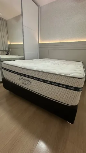 Cama Box + Colchão Ortobom Casal 
