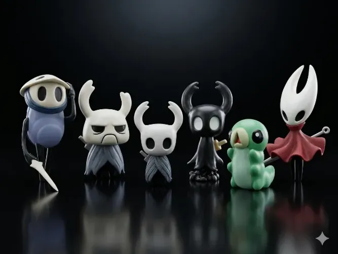 Coleção Hollow Knight - 6 Figuras NOVAS (Knight, Hornet, Quirrel e mais)