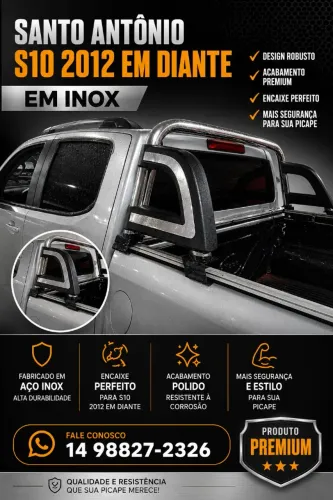 Santo Antônio de S-10 EM INOX de 2012 em diante