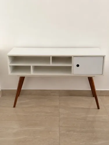 RACK / BANCADA RETRO 50 ATE 75 POLEGADAS BRANCO