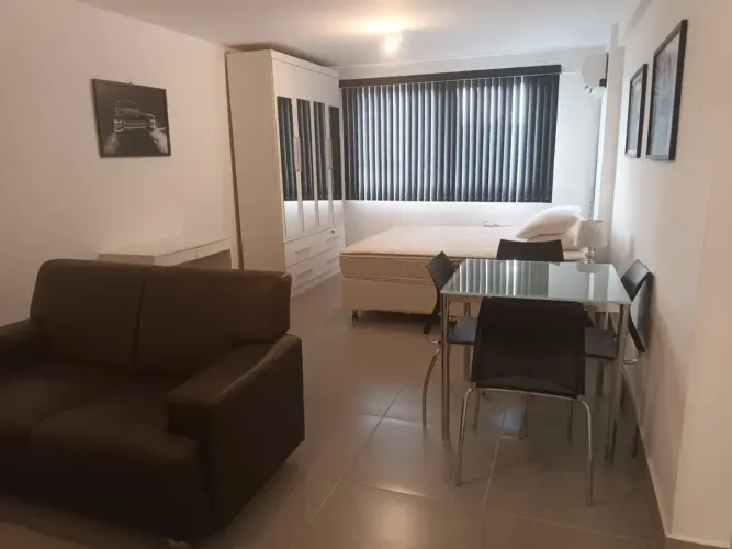 Centro/São DImas- Suite Service Apto Mobiliado de 50 m2 com 1 quarto, 1 vg garagem
