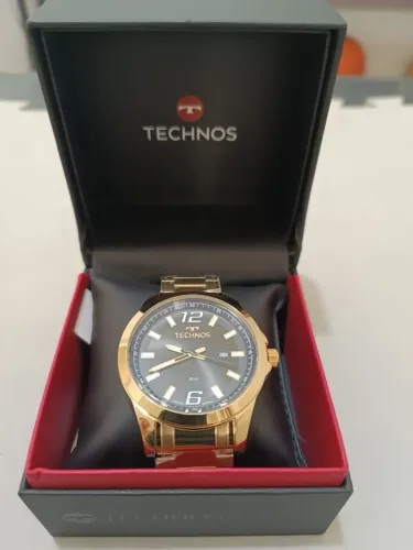 Relógio Technos Masculino Racer Dourado - 2115two/1p Bisel Preto