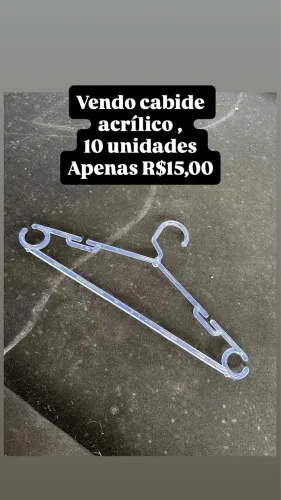 Cabide acrílico novos 