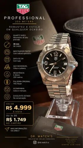 Tag heuer professional 39mm full set quartz