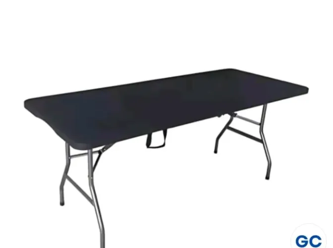MESA DOBRÁVEL PRETA GRANDE DE 1.80CM NOVO