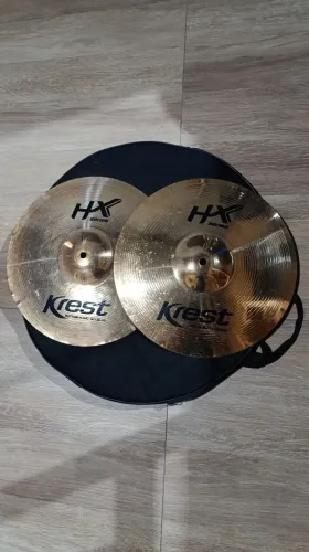 Prato Chimbal Krest HX seminovo 14 polegadas bronze B8 hihat