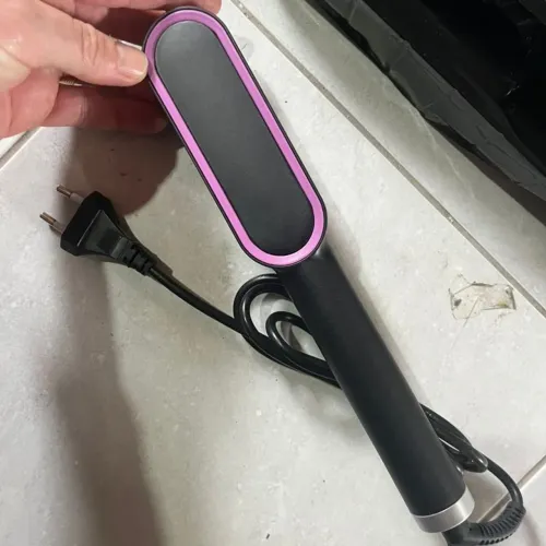 Escova Alisadora profissional De cabelo pente elétrico 3 em 1..PAGUE SÓ NA ESTREGA