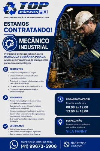 Contrato mecânico industrial