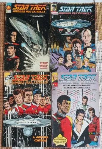 Lote cinco edições STAR TREK da editora Abril. Números 01, 02, 04, 05 e 07.