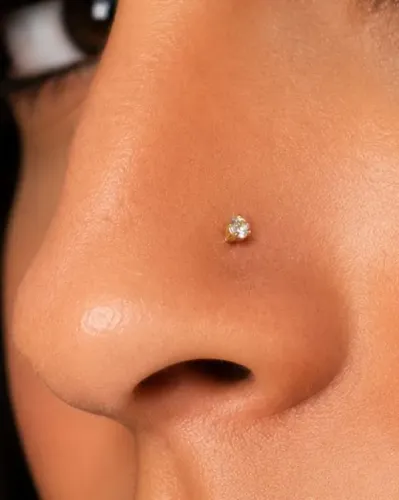 Piercing Nariz Ponto de luz Ouro 18k