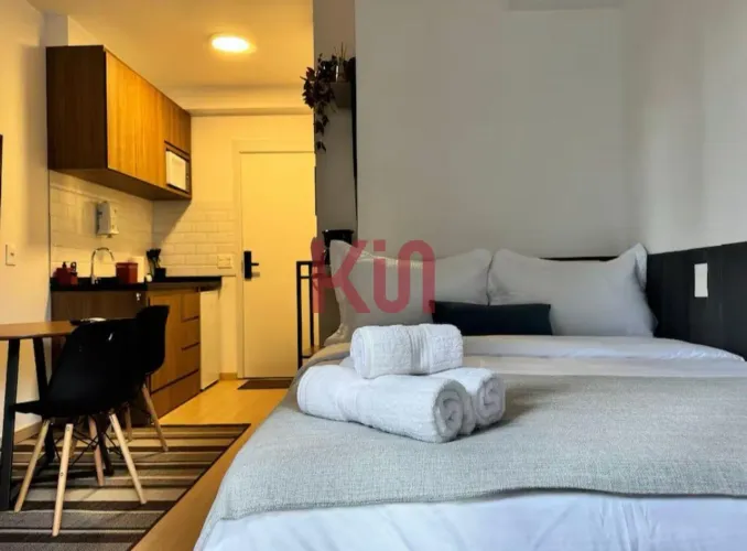 Studio moderno para locação no coração de São Paulo-SP, no bairro Paraíso: 1 quarto, 1 ban