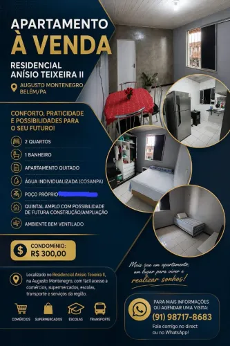 VENDO APARTAMENTO COM TUDO DENTRO NO ANÍSIO TEIXEIRA 2
