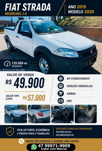 Fiat Strada Working Hard 1.4 Fire Flex 8V CS 2020