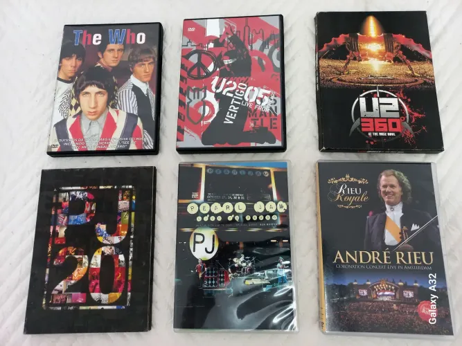 Dvds de Rock internacional, The Who, U2 e Pearl Jam