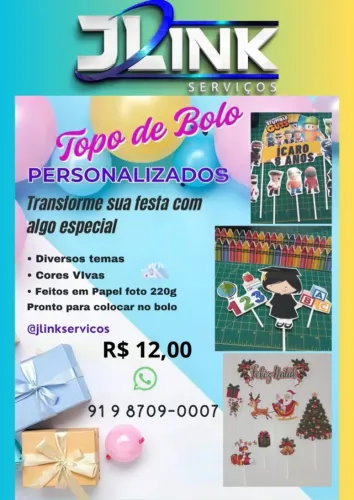 TOPO DE BOLO PERSONALIZADO