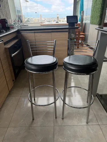 2 Banquetas alumínio cozinha