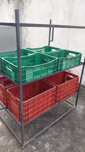 Estante para hortifruti com 8 caixotes 