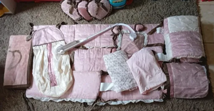 Kit de Berço/Caminha Cocalo Daniella Baby Princess Importado - Luxo 