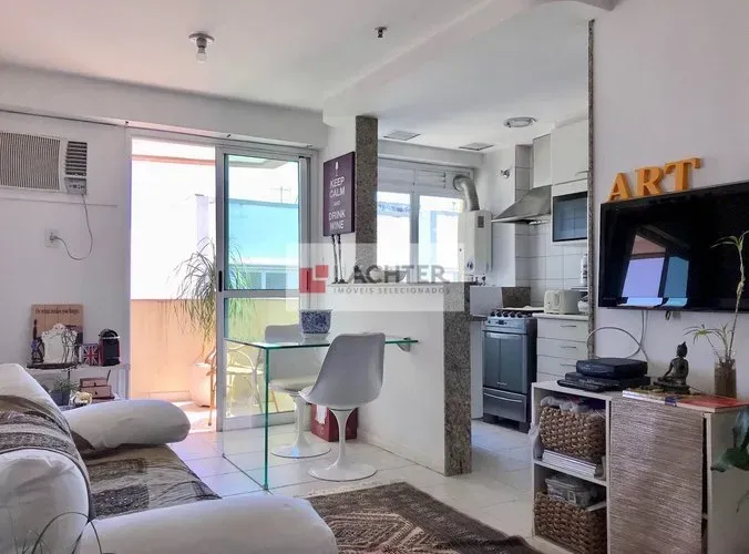 Cobertura Jardim Botânico, quarto e sala, 1 vaga