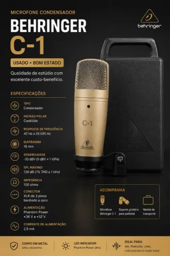 Behringer C-1 Condensador - Usado