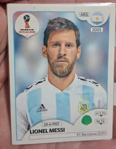 Duo figurinhas Craques das Copas - Lionel Messi - Copas 2018 e 2022
