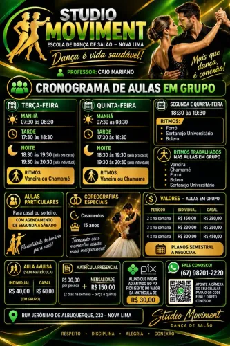 DANÇA DE SALÃO NO NOVA LIMA