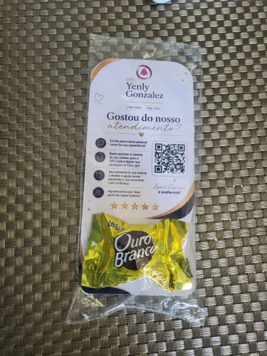 Cartão de avaliação com QR Code + bombom ?<br>