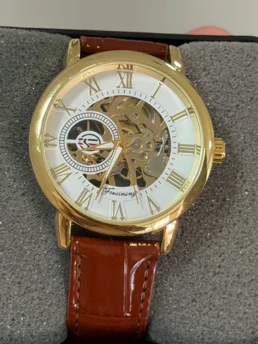 RELÓGIO AUTOMÁTICO FOSSINING / SKELETON - ELEGANTE - ÓTIMO ESTADO