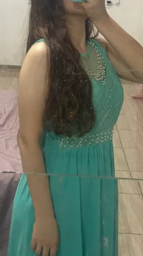 VESTIDO DE FESTA// COR CIANO